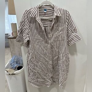 Old Navy Brown and White Striped Women’s dress